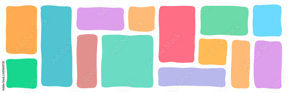 Fun Irregular Frame Doodle hand drawn frames with irregular uneven shapes, curved picture ...