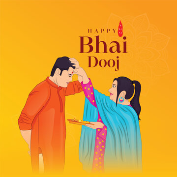 Bhai Dooj Bhai Beej Brother and Sister Bonding Festival Celebration
