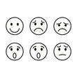 © Ibnu Gazali - Emotions doodle set conveys happiness, sadness, surprise, and disappointment feelings