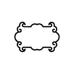 Poster - Ornate cloud scroll motif frame on vector