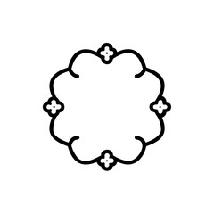 Poster - Plum blossom border frame on flower floral