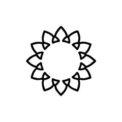 Poster - Abstract flower petals mandala graphic on bloom blossom