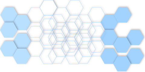 Poster - Abstract colorful outline cube box hexagon high technology frame for design element vector illustration .	