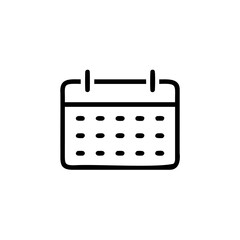 Poster - Outline calendar icon with marked date binding month