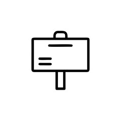 Poster - Outline icon a job vacancy board with text lines sign announcement