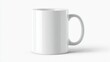 © ShahinAlam - A 4K photo of realistic white ceramic mug mockup isolated on white background.