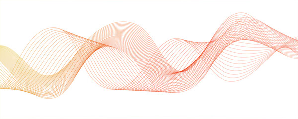 Fototapete - Abstract curvy line art wavy flowing dynamicsound, wave, wind, information flow. Twisted curve lines and blend effect, emphasizing motion and rotation. Retro, pop, promotional.