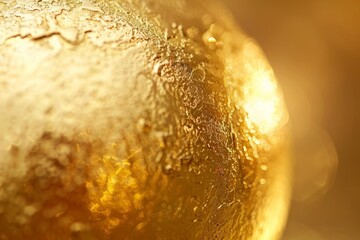 Poster - Golden textured surface glistening with light, creating a luxurious and opulent abstract background