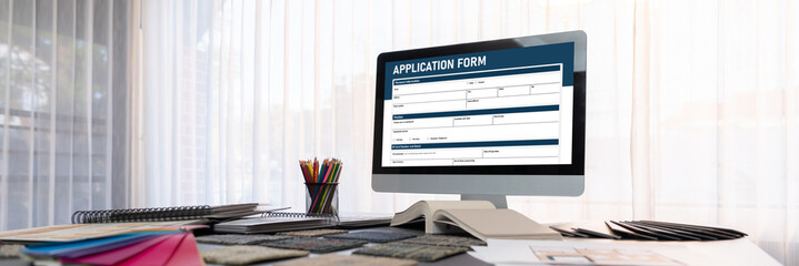 Poster - Online application form for brisk registration on the internet website