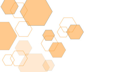 Wall Mural - abstract hexagon frame for futuristic banner template. technology background design