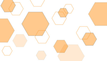 Wall Mural - abstract hexagon frame for futuristic banner template. technology background design