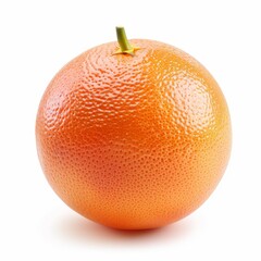 Poster - Single ripe pink grapefruit standing on a white background