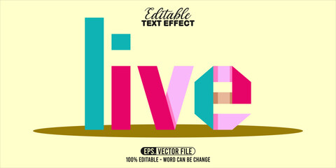 Poster - Live word typography, editable text effect
