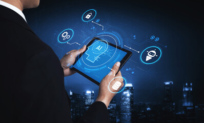 Poster - AI security and data ecosystem integrate ai, data, and security into one connected system for automation, protection, and efficient digital processes Vouch