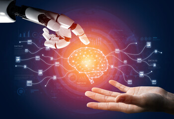 Poster - AI file management uses smart indexing, automated search, and virtual tools to organize, access, and process digital data efficiently. Artificial intelligence spline