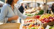 © june put - Woman Shopping for Fresh Produce at an Outdoor Market