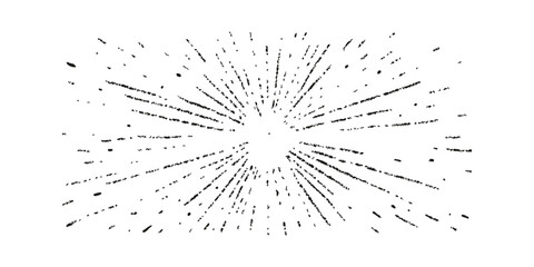 Poster - Abstract Starburst Lines. Dynamic Energy And Motion. Isolated Vector Illustration