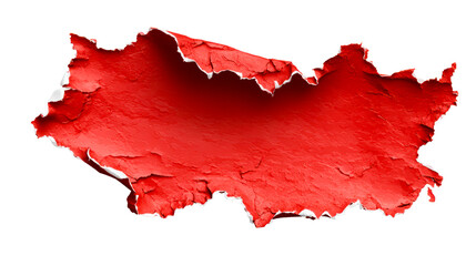 Wall Mural - red torn paper effect resembling the outline of turkey