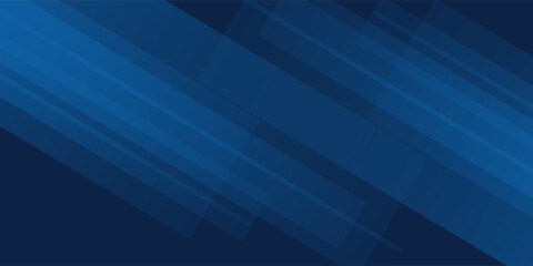Poster - Abstract dark blue background with modern corporate concept presentation