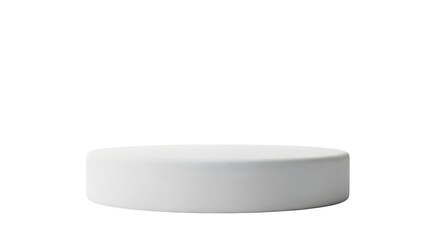 3D Render of a Minimalist Round Pedestal, Stage, or Display Platform on transparent background