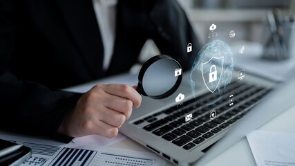Poster - Cyber security protects against breaches, hacks, and network attacks using strong infrastructure and proactive digital defense strategies. Latch