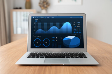 Poster - Business data dashboard provide modish business intelligence analytic for marketing strategy planning