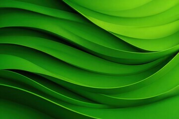 Poster - Intricate patterns of flowing green waves create an uplifting abstract background suitable for various design applications in modern aesthetics