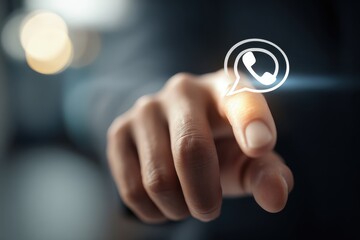 Poster - Engaging with online customer service through contact options for real-time assistance and support solutions efficiently