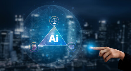 Poster - AI Assistant Brain Processor with LLM Technology, Big Data, Machine Learning, Generative AI for Business Support, Future Agentic AI Technology and Artificial Intelligence Prompt Engineering. Spline