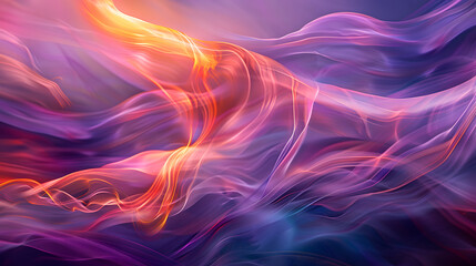 Wall Mural - A colorful, flowing line of colors that seem to be a mix of blue, orange, and pink