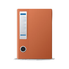 Poster - Open brown file folder organizes documents and papers for office work information