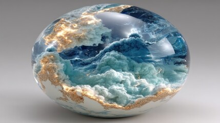 Poster - Encapsulated Celestial Sphere: A Digital Art Piece