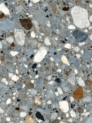 Poster - gray Terrazzo texture. Polished concrete floor and wall pattern. Color surface marble and granite stone, material for decoration, generative ai