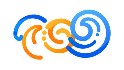 Poster - Abstract swirl logo design vector illustration graphic element branding identity company business creative 100