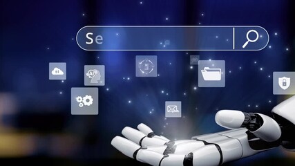 Poster - AI boosts SEO with artificial intelligence keyword tools, AI search data insights, and virtual assistant strategies for digital visibility. Kernel
