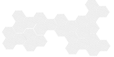 Poster -  hexagons filled with small gray dots in a cluster shape white background with a pattern.
