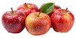 © Md - A fresh group of ripe red and yellow apples with water droplets isolated on transparent background