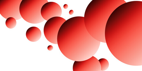Poster - Abstract background with gradient circles on transparent or white background. smooth red gradient