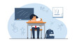 © ANNISA - Student Sleeping On School Desk During Class, Representing Exhaustion From Learning