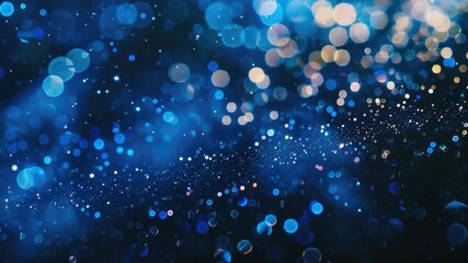 Wall Mural - night sky with twinkling stars, deep blue space background