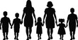 © Ghulam - Family silhouette vector art: download high quality family stock illustration images now