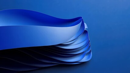 Poster - Blue Curves in Harmony: Abstract composition showcasing the mesmerizing dance of flowing blue curves. Soft gradients, and clean lines create an atmosphere of serenity and visual delight.