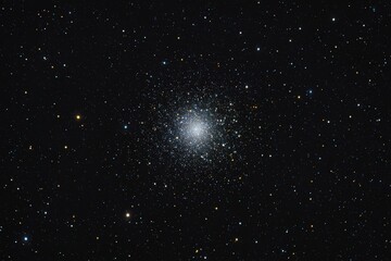 Wall Mural - Globular cluster Messier 13, also called the Great Globular Cluster in Hercules or NGC 6205, is shining in the constellation of Hercules, surrounded by countless stars