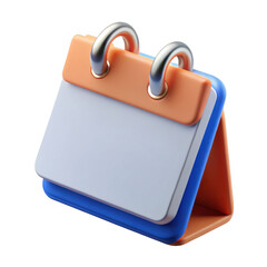 Poster - 3d desk calendar with spiral binding isolated on transparent background