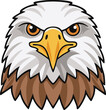 © faisalaladabi - A detailed illustration of a bald eagle's head, facing forward with a stern expression.
