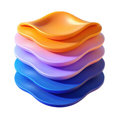 Poster - Abstract layered shapes background wallpaper design colorful gradient modern art render graphic illustration