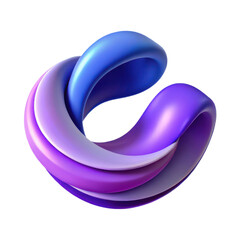 Poster - Abstract gradient shape design blue purple background modern wallpaper graphic element art rendering d