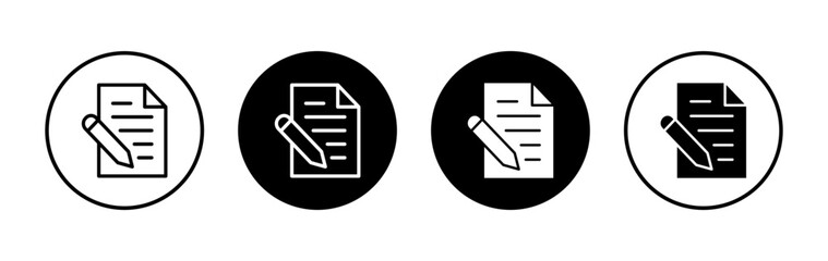 Note icon symbol for apps and websites. notepad sign and symbol