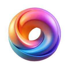 Poster - Abstract colorful torus shape graphic design illustration render d art background wallpaper design 3d