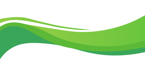 Poster - Green creative wave business banner background